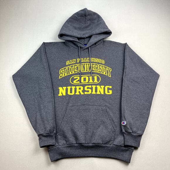 San Francisco State University Hoodie Sweatshirt Adult Small Gray Champion SFSU - Picture 1 of 11